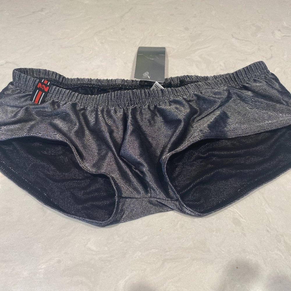 N2N Shimmer Grey Trunk Unlined Swim - L